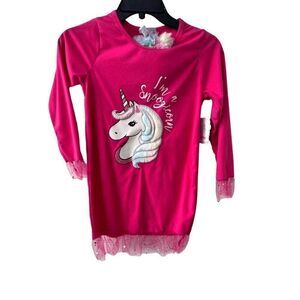 BeMagical Toddler Girls Unicorn pajama with headband size 10